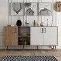 Hanah Home Exxen - 1624 Consola Roble y Blanco